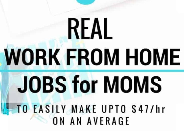 real work from home jobs legitimate for moms to make money online