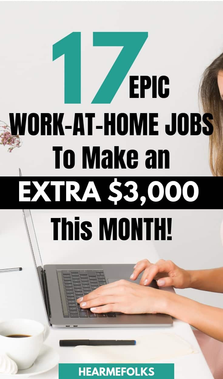 17 legitimate work form home jobs that pay you extra $3000 #workathomejobs #workfromjobs #workfromhomecompanies #workfromhomecompaniesthatpayweekly #freelancingjobs