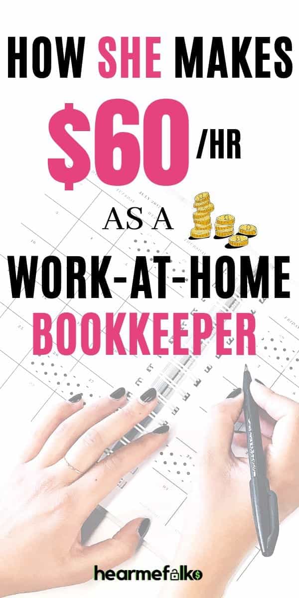 bookkeeping for beginners: How this mom makes $60/hr from home as a full-time bookkeeper. High paying online jobs, stay at home jobs for moms, work from home jobs, freelancing jobs, #moneymakingideas