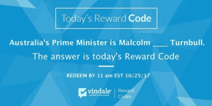 Vindale Research Reward Codes