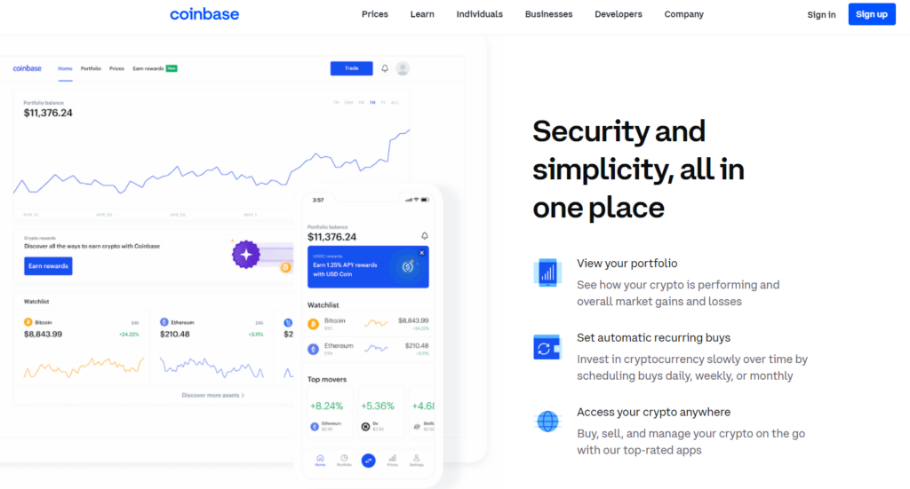 Coinbase App for Investing and Crypto Trading