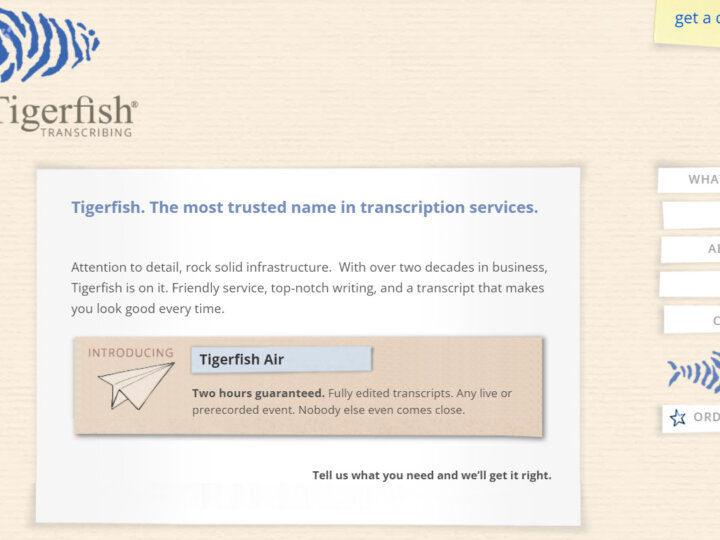Tigerfish Transcription review