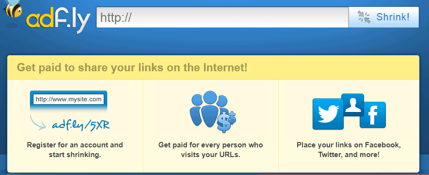 get paid to share your links on the internet