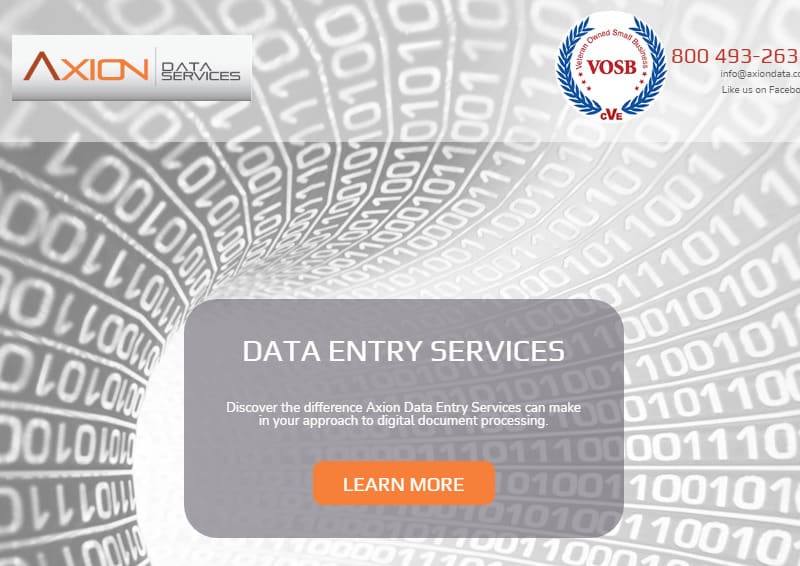 axion data entry services website