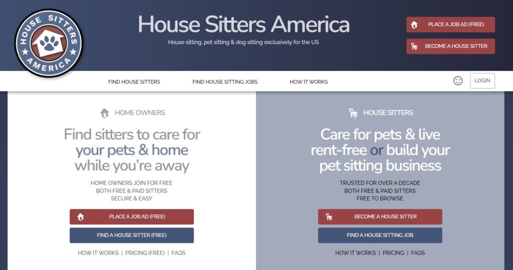 House Sitters America for paid house sitting jobs