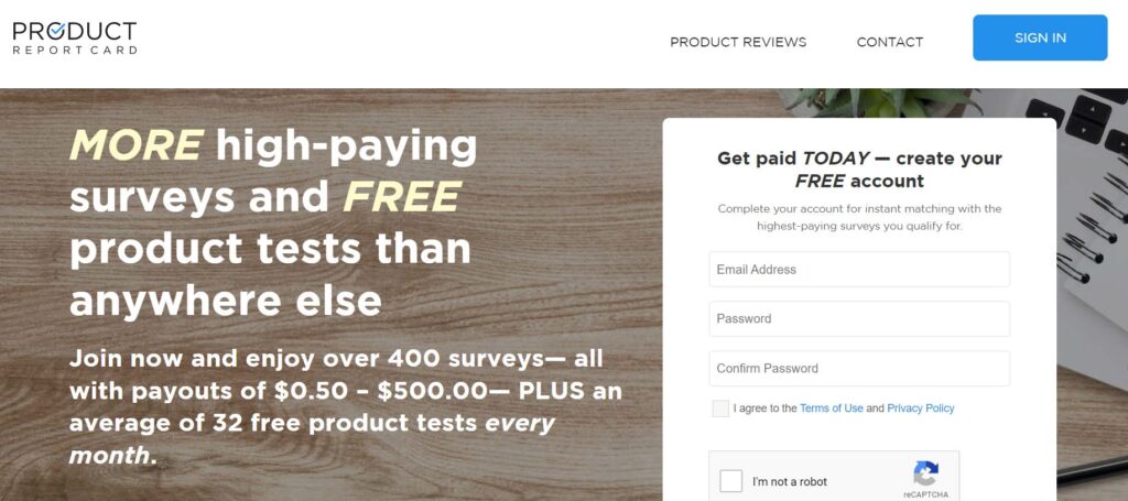 ProductReportCard for free product tests