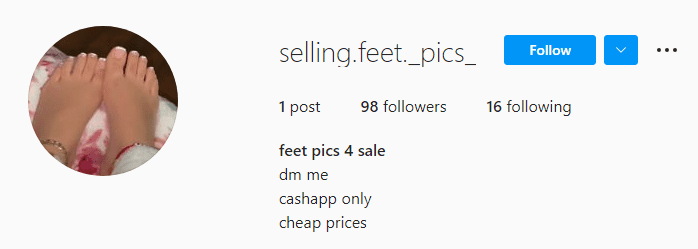 Instagram Bio For Feet Pics and payments options