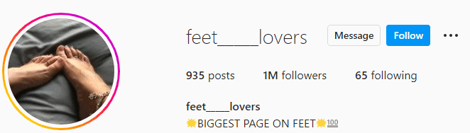 Instagram Bio For Feet Pics