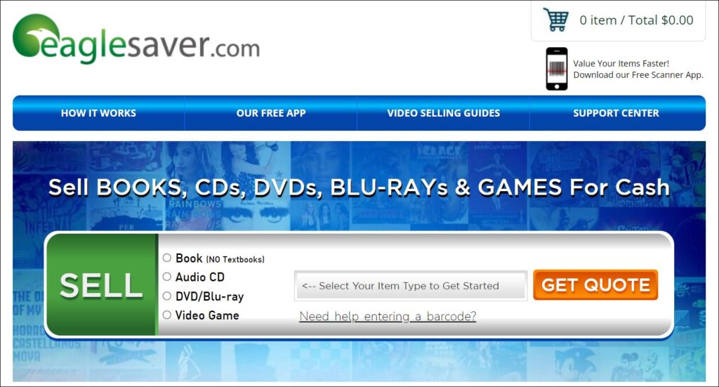Sell DVDs Online on EagleSaver