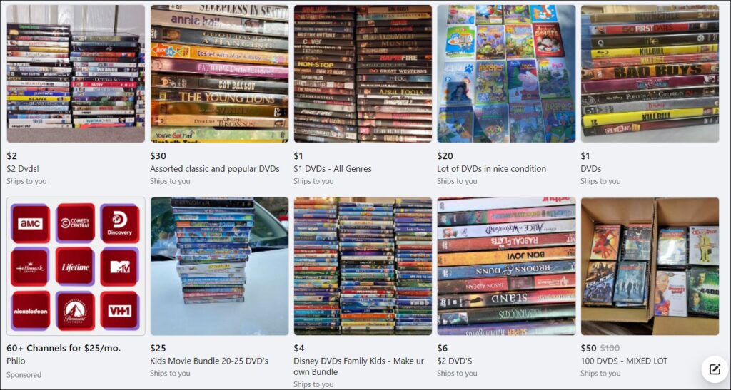 Facebook Marketplace to Sell DVDs Online