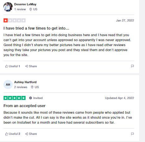 Instafeet Reviews On Trustpilot