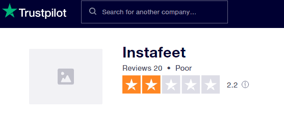 Instafeet Trustpilot Rating