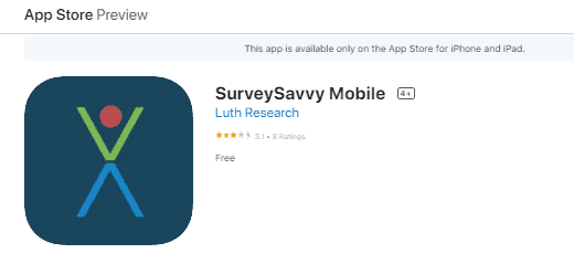 SurveySavvy On Appstore