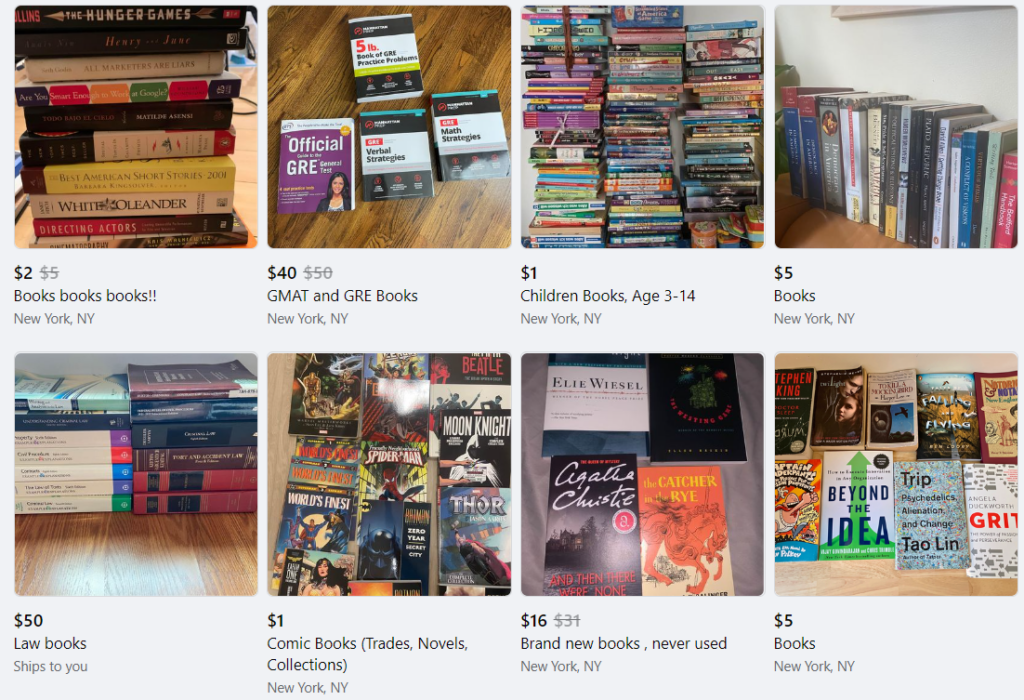 Books On Facebook Marketplace