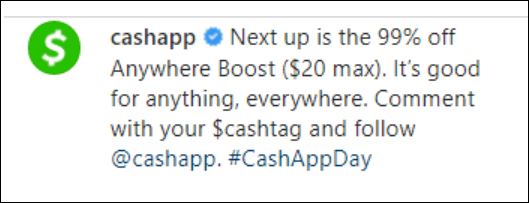 Cash App Boost 99% Off