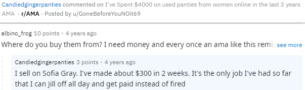 How Much Money Can You Make Selling Used Panties? 