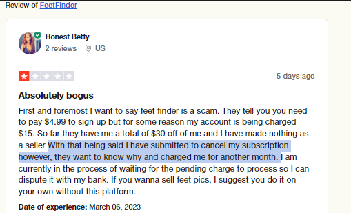 How to Cancel FeetFinder Seller Subscription.