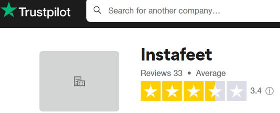 Instafeet Trustpilot Rating In Early 2023