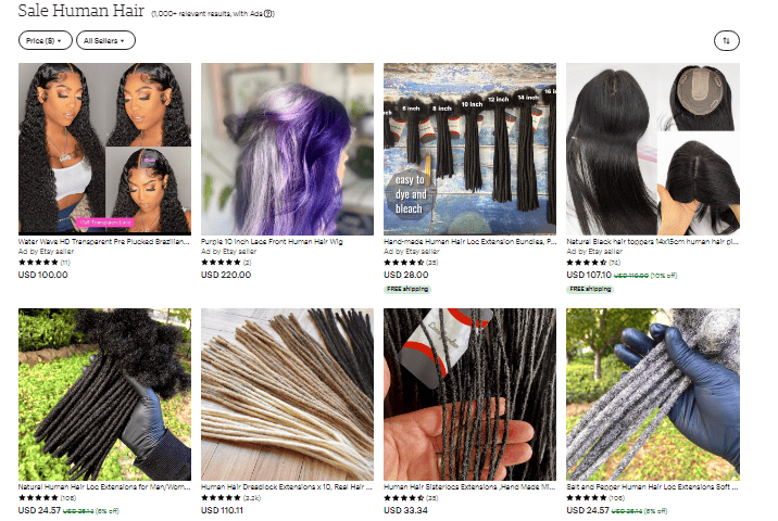 Sell Your Hair Online On Etsy