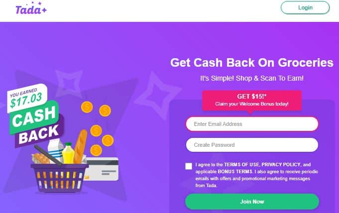 Tada - $15 Sign Up Bonus & $10 Cash Back