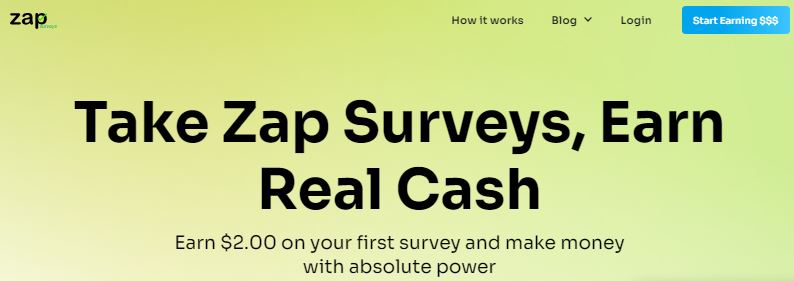 Zap Surveys - Earn $2 to Sign Up